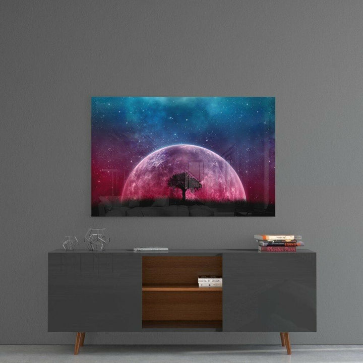 Mistik Gece Cam Tablo