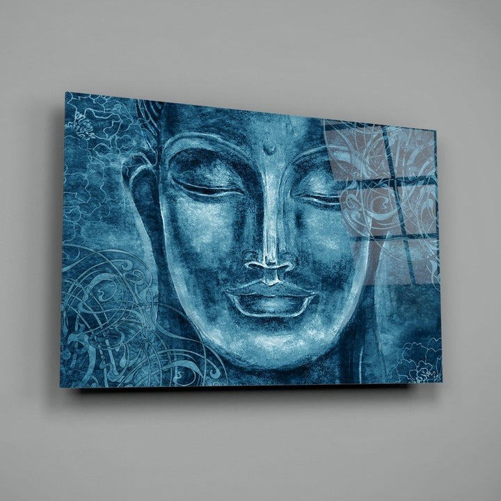 Mistik Mavi Heykel Cam Tablo