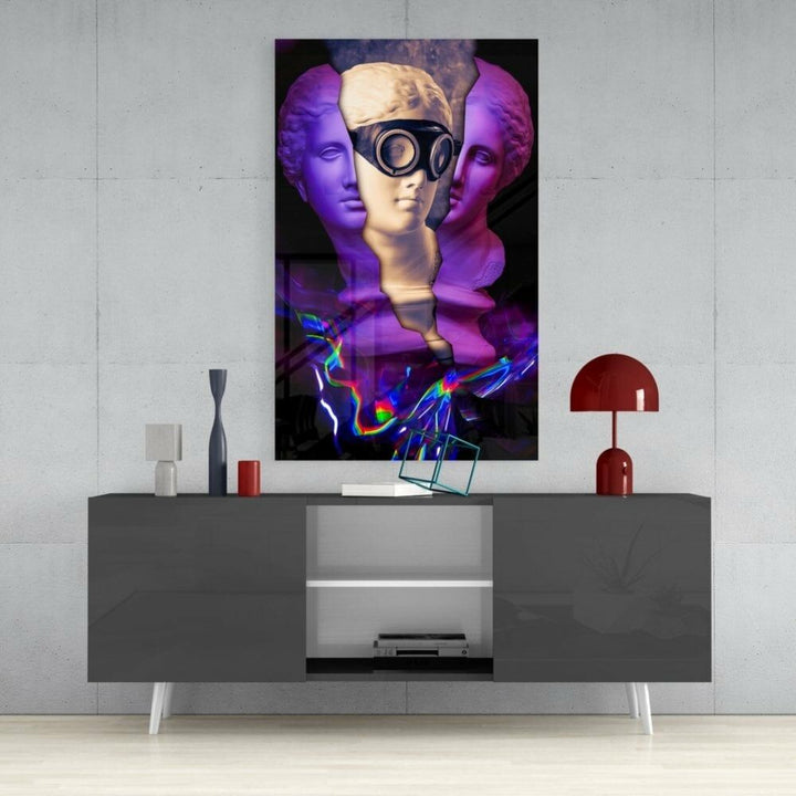 Modern Heykel Cam Tablo