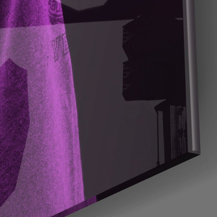 Mor Aslan Kafa Cam Tablo