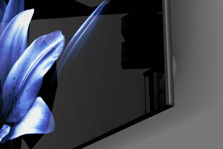 Mor Çiçek Cam Tablo