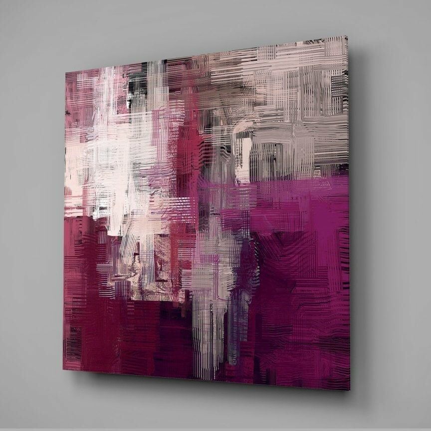 Mor Dokunuş Cam Tablo