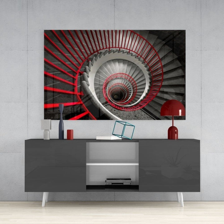 Mozaik Merdiven Cam Tablo