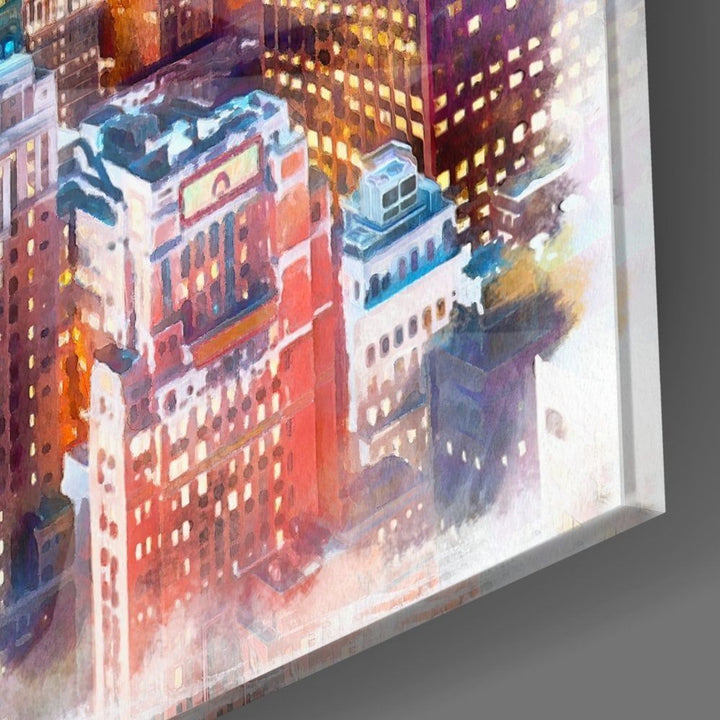 Muhabbet Kuşları Cam Tablo