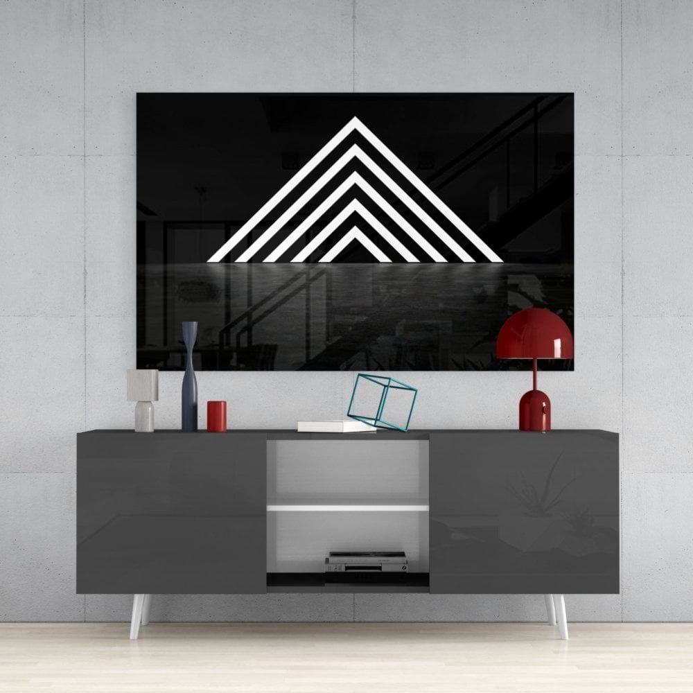 Neon Üçgen Cam Tablo