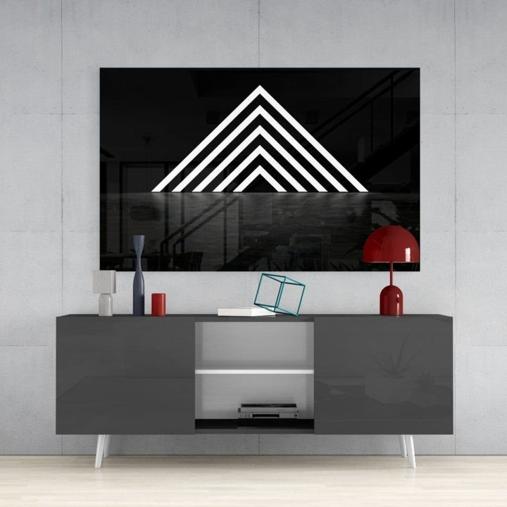 Neon Üçgen Cam Tablo