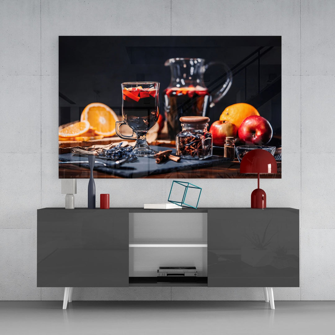 Noel Çayı Cam Tablo