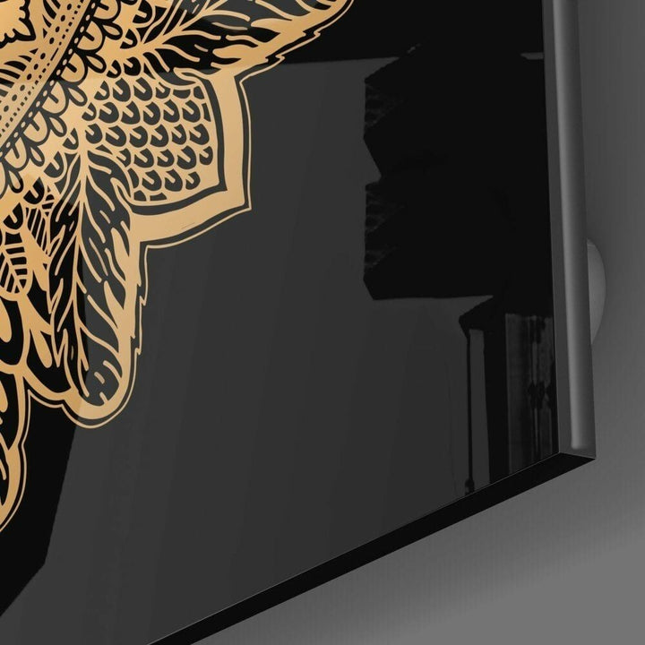 Nostaljik Dantel Motifi Cam Tablo