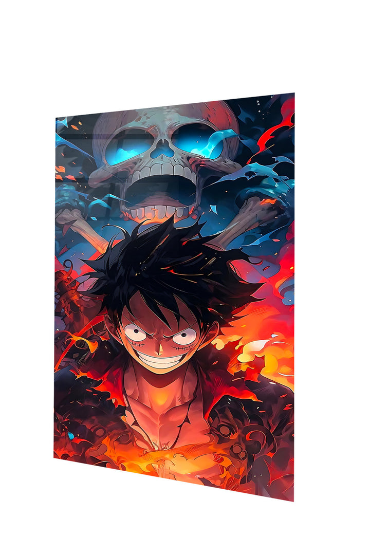 One Piece Luffy and Pirate flag