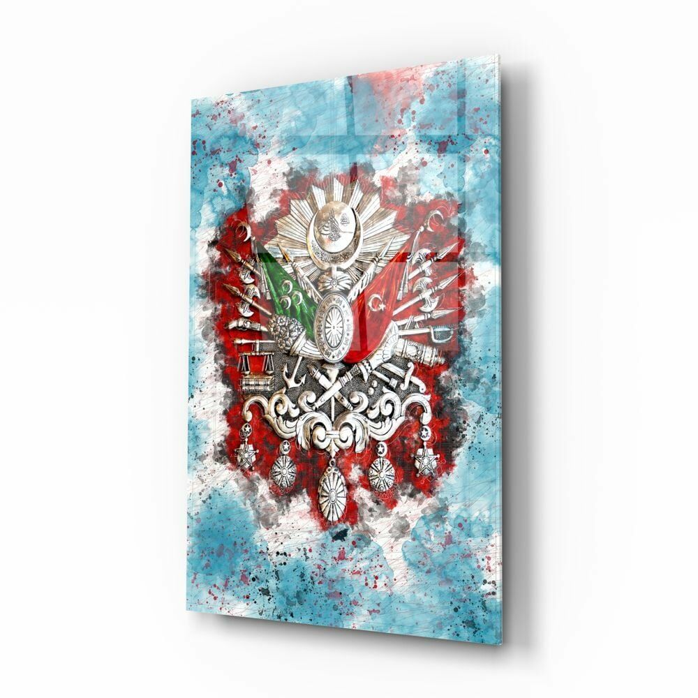 Osmanlı Devlet Arması Cam Tablo