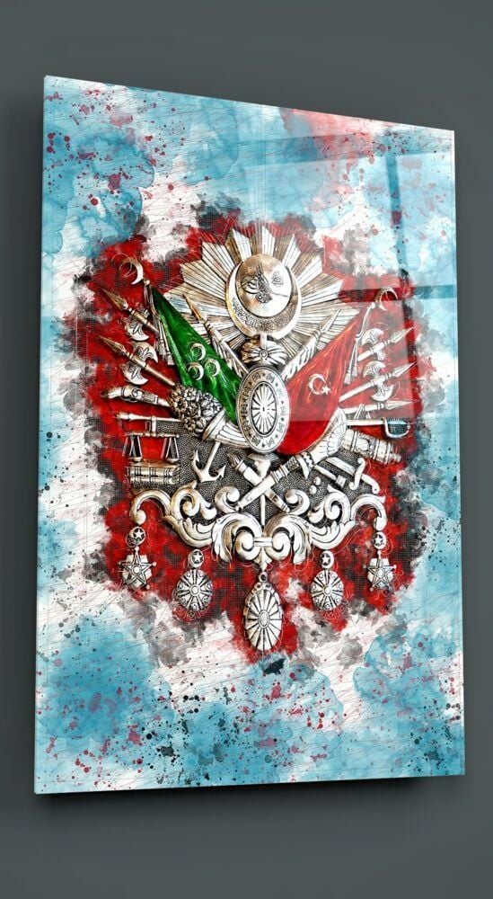 Osmanlı Devlet Arması Cam Tablo