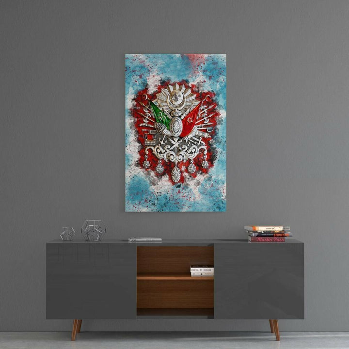 Osmanlı Devlet Arması Cam Tablo