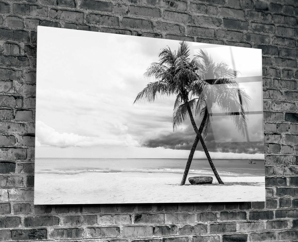 Palmiye Ağacı Cam Tablo No:1045