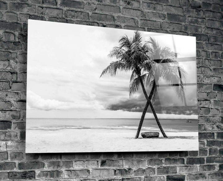 Palmiye Ağacı Cam Tablo No:1045