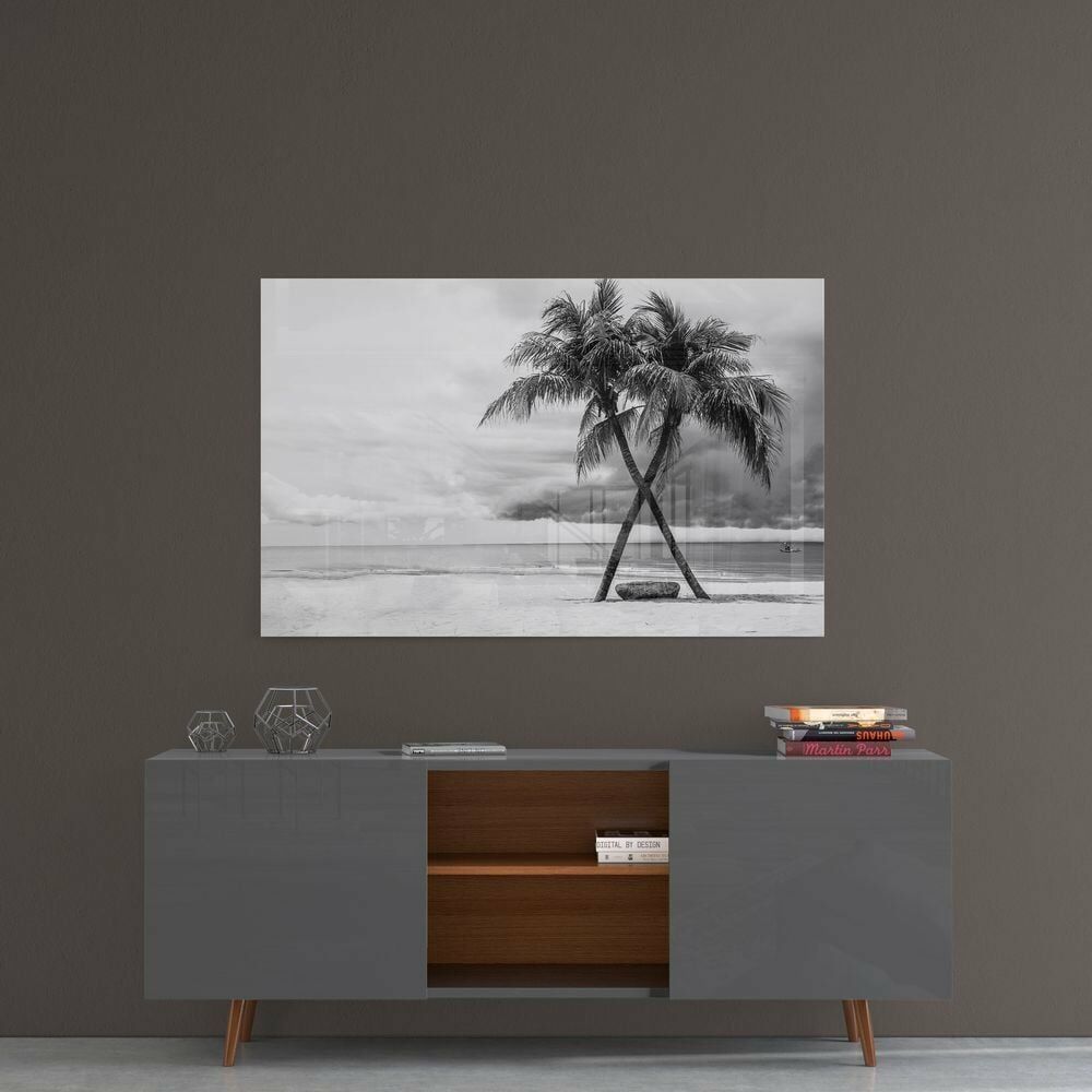 Palmiye Ağacı Cam Tablo No:1045