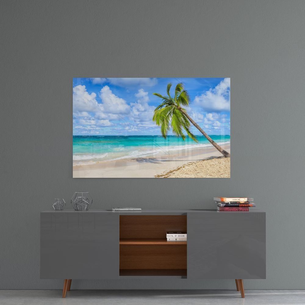 Palmiye Ağacı Cam Tablo No:1083