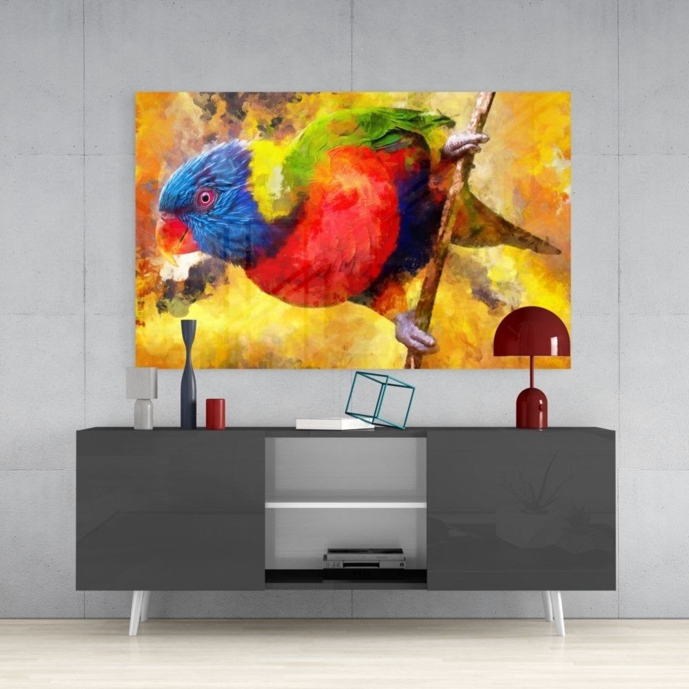 Papağan Cam Tablo