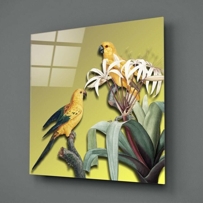 Papağan Cam Tablo No:2094