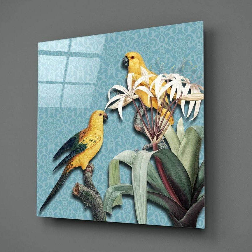 Papağan Cam Tablo No:2096