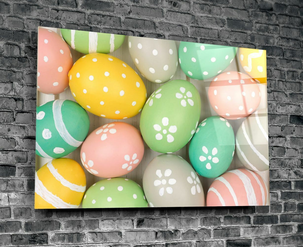 Paskalya Yumurtaları Cam Tablo