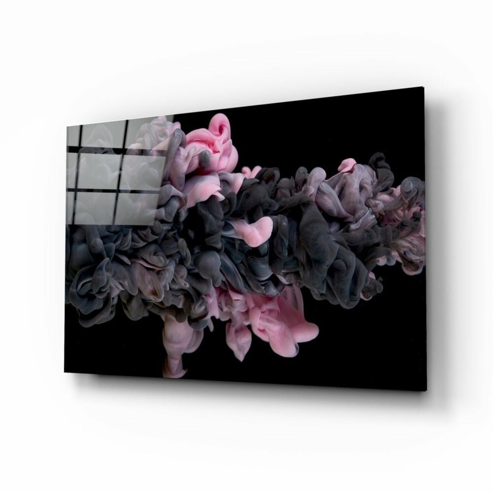 Pembe Duman Cam Tablo