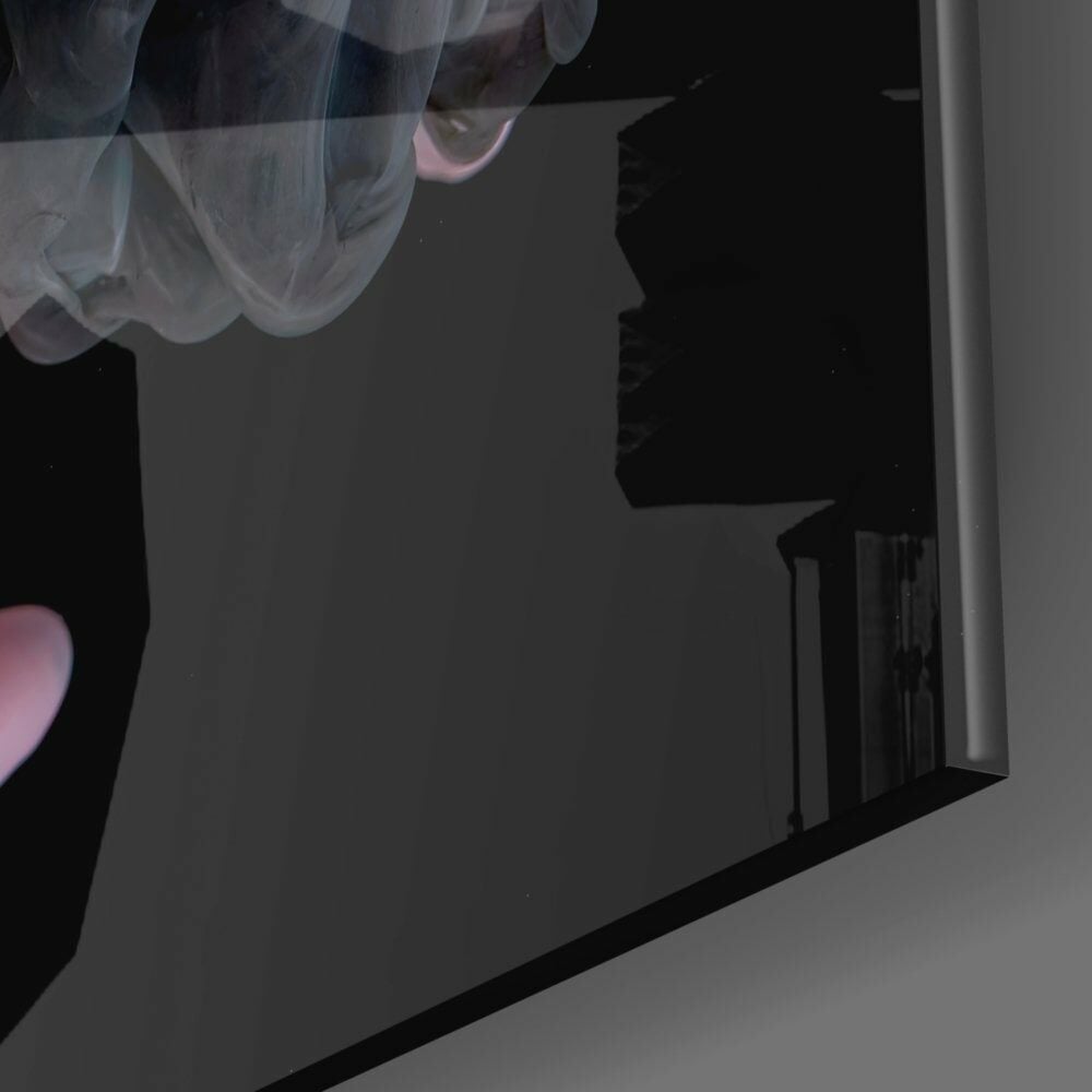 Pembe Duman Cam Tablo