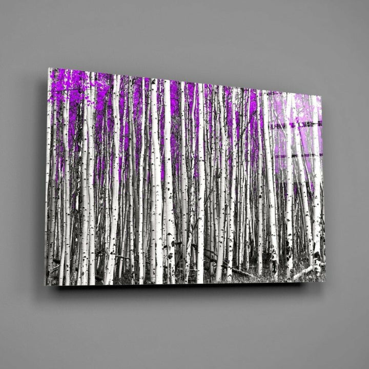 Pembe Orman Cam Tablo