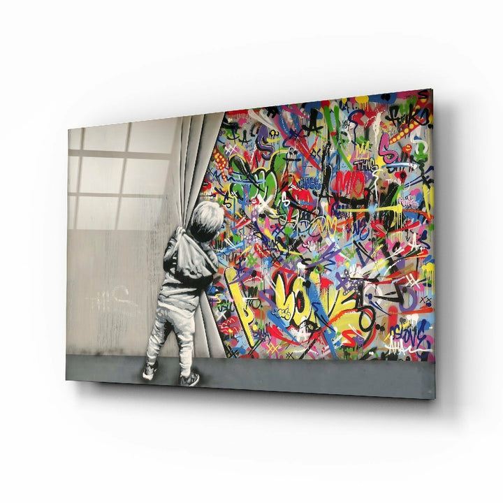 Perdenin Ardı Cam Tablo