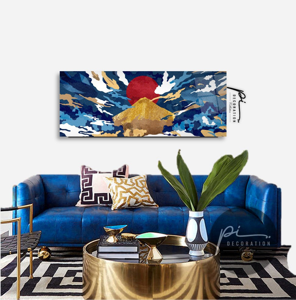 Soyut Panoramik Cam Tablo