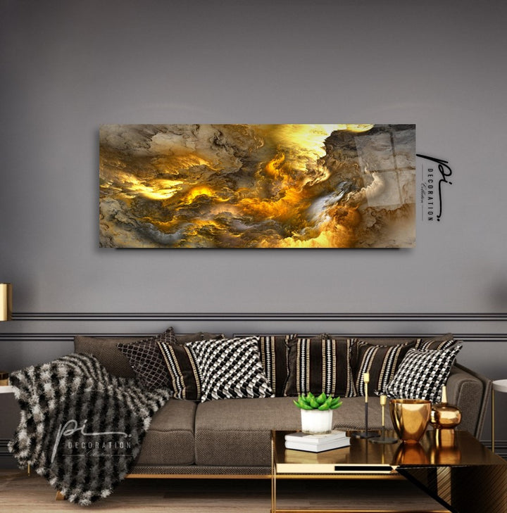 Soyut Panoramik Cam Tablo