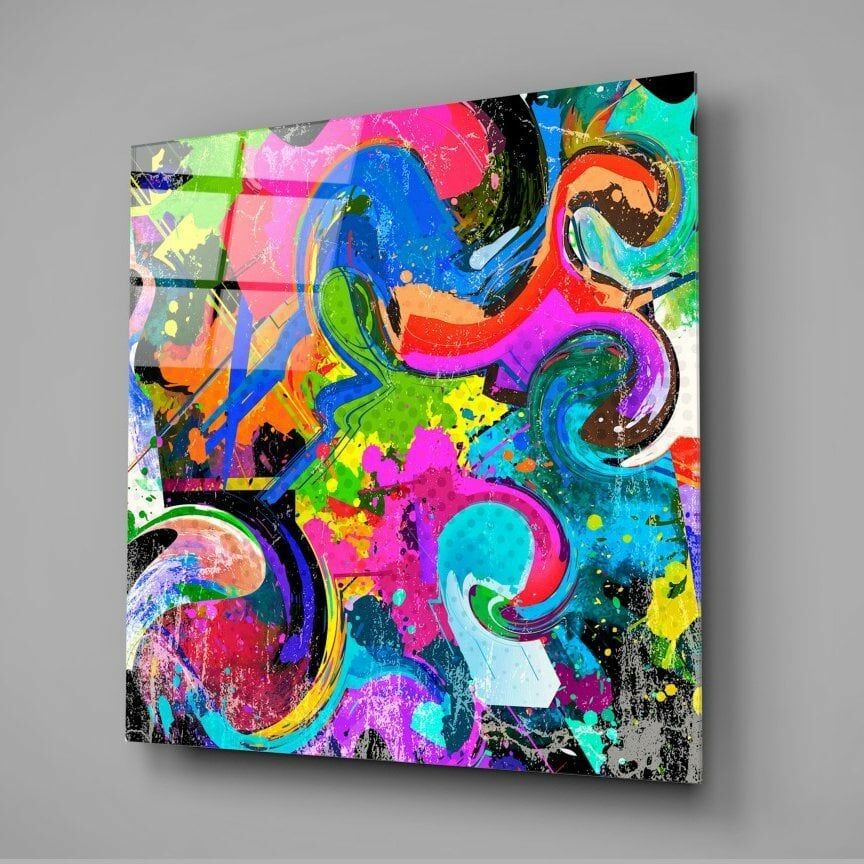 Renk Cümbüşü Cam Tablo