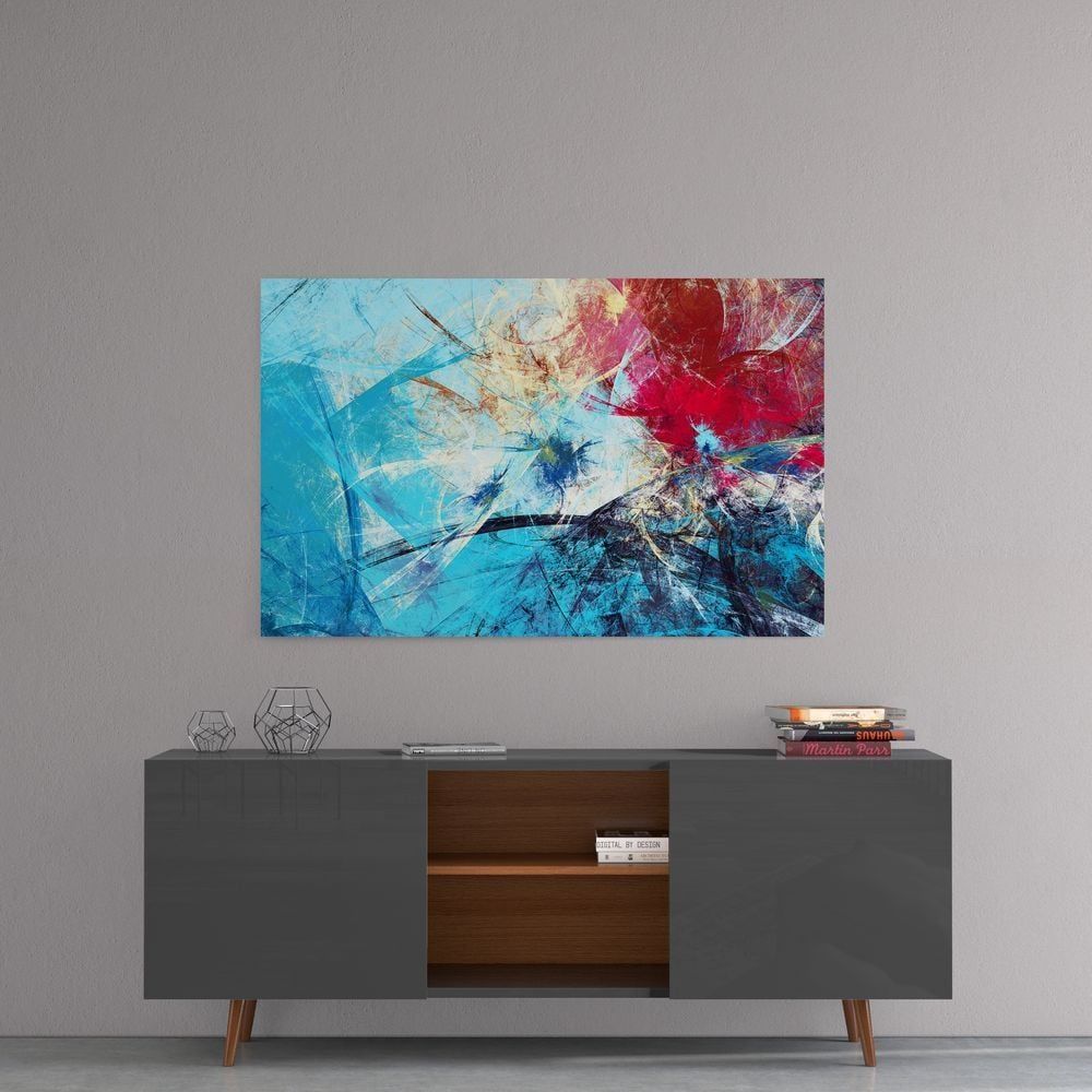 Renk Cümbüşü Retro Cam Tablo