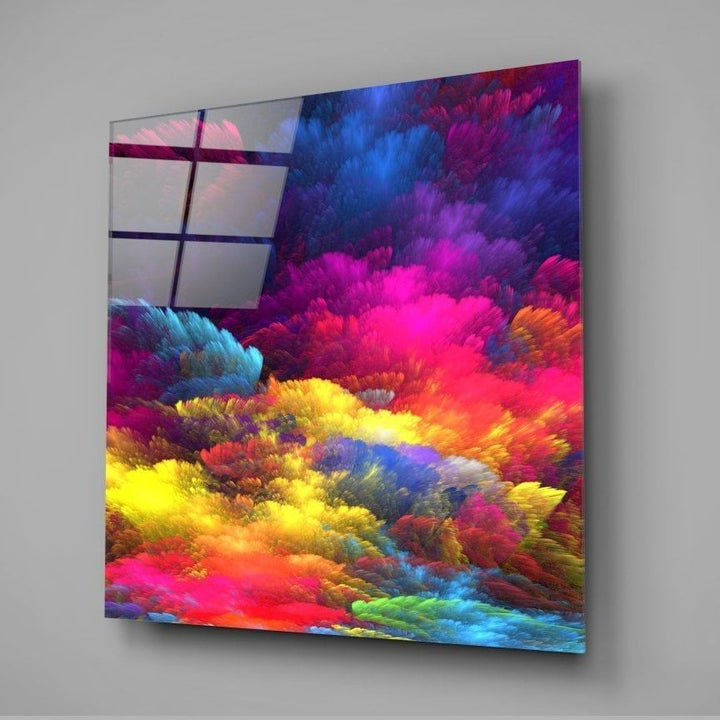 Renk Patlaması Cam Tablo