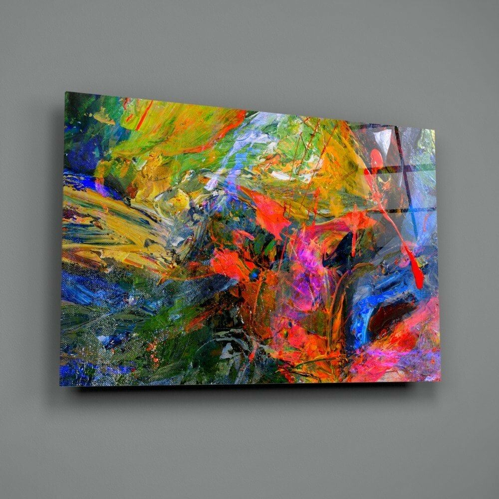 Renk Patlaması Cam Tablo