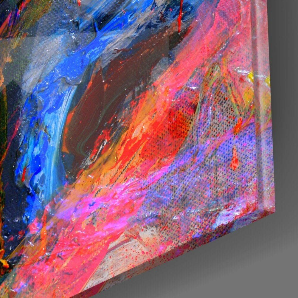 Renk Patlaması Cam Tablo