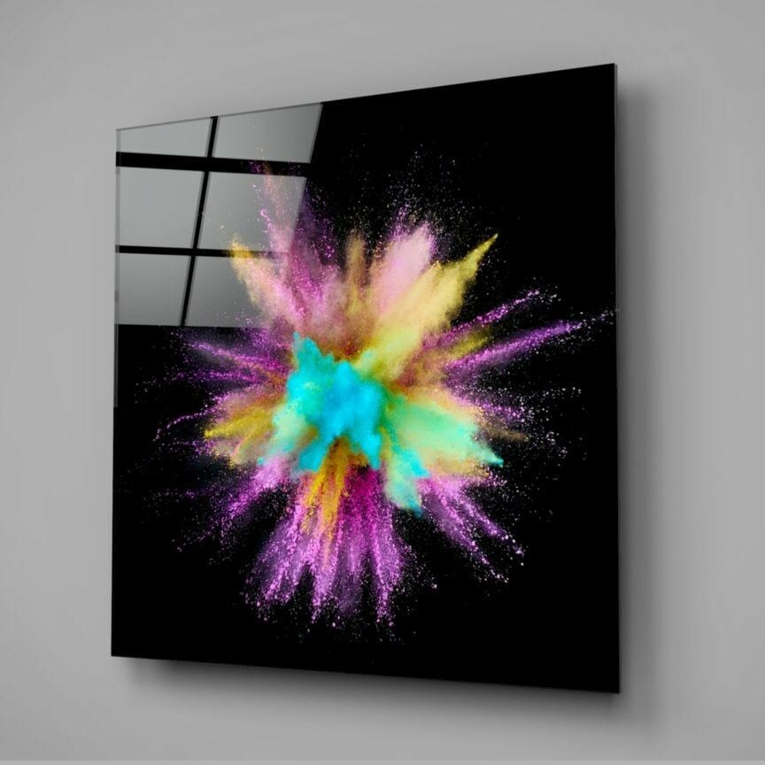 Renk Patlaması Cam Tablo