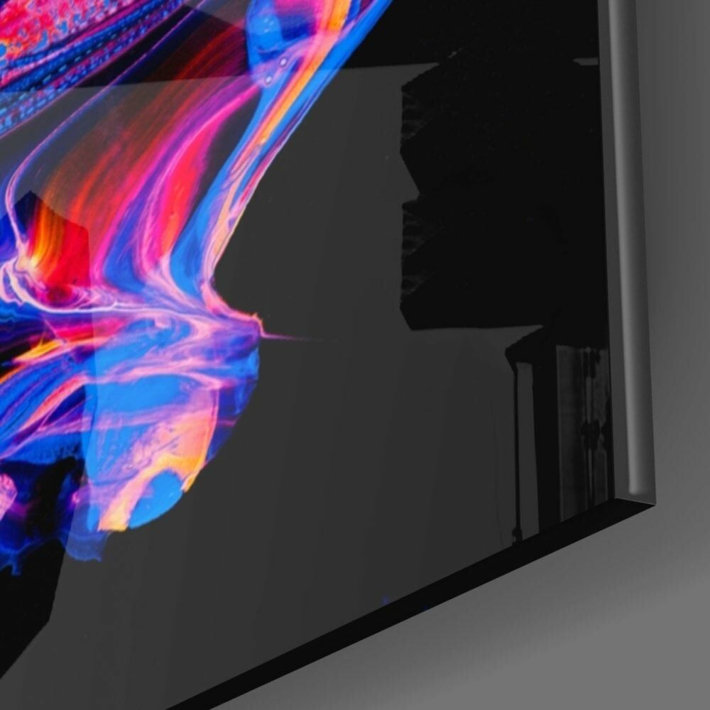 Renklerin Dansı Cam Tablo