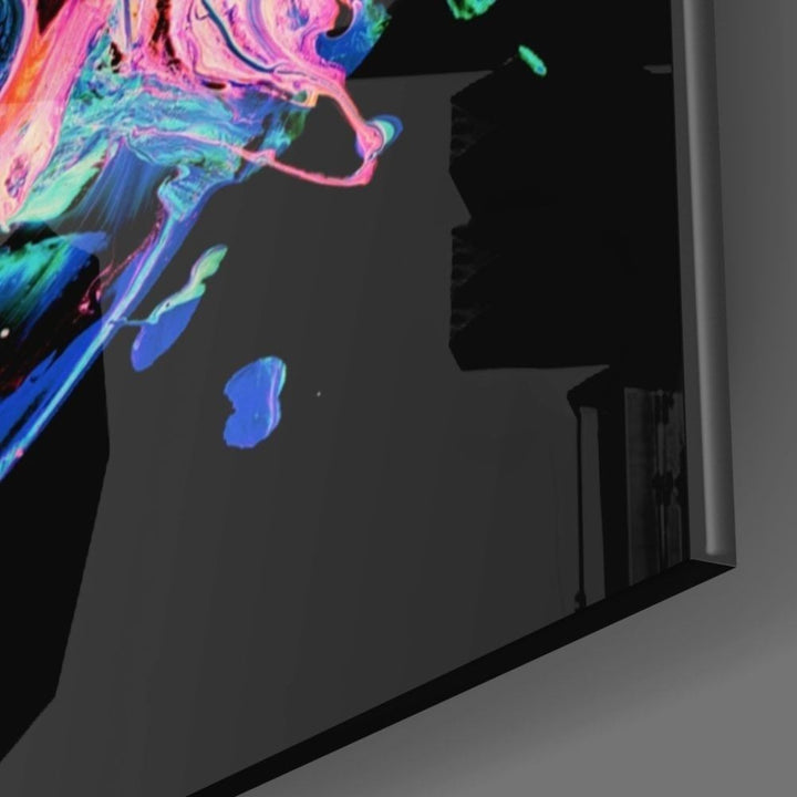 Renklerin Dansı Cam Tablo