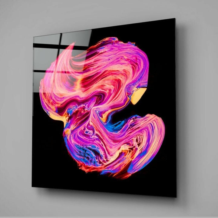 Renklerin Dansı Cam Tablo