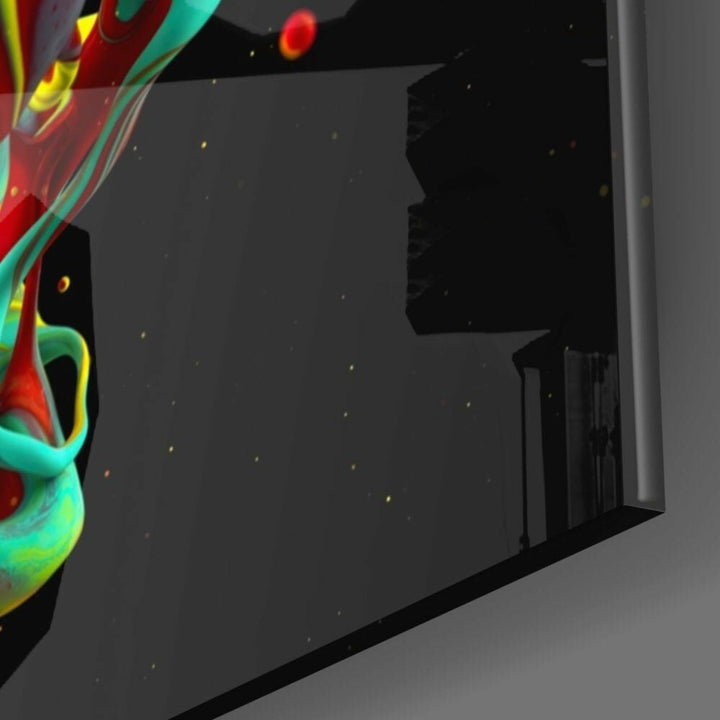 Renklerin Dansı Cam Tablo