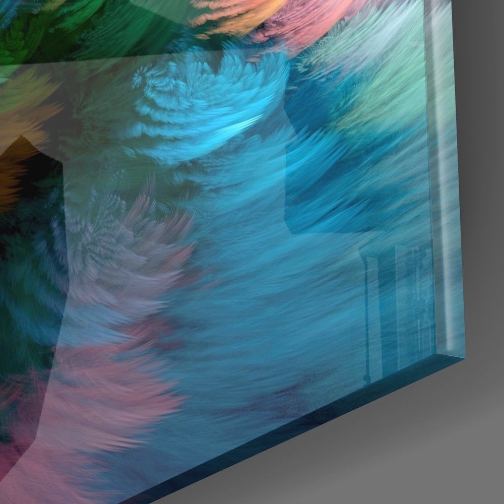 Renklerin Dansı Cam Tablo