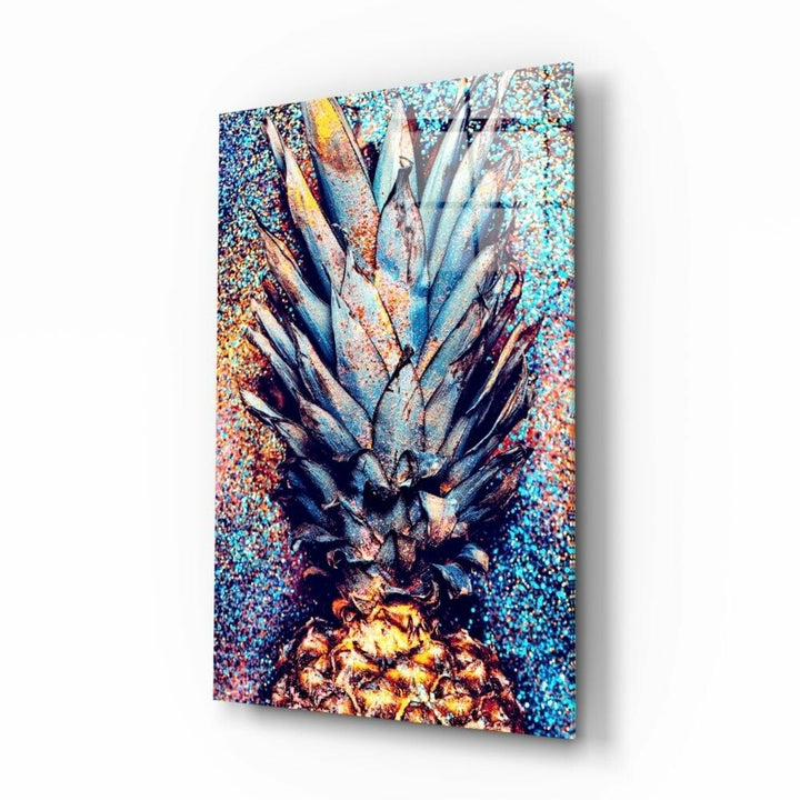 Renkli Ananas Cam Tablo