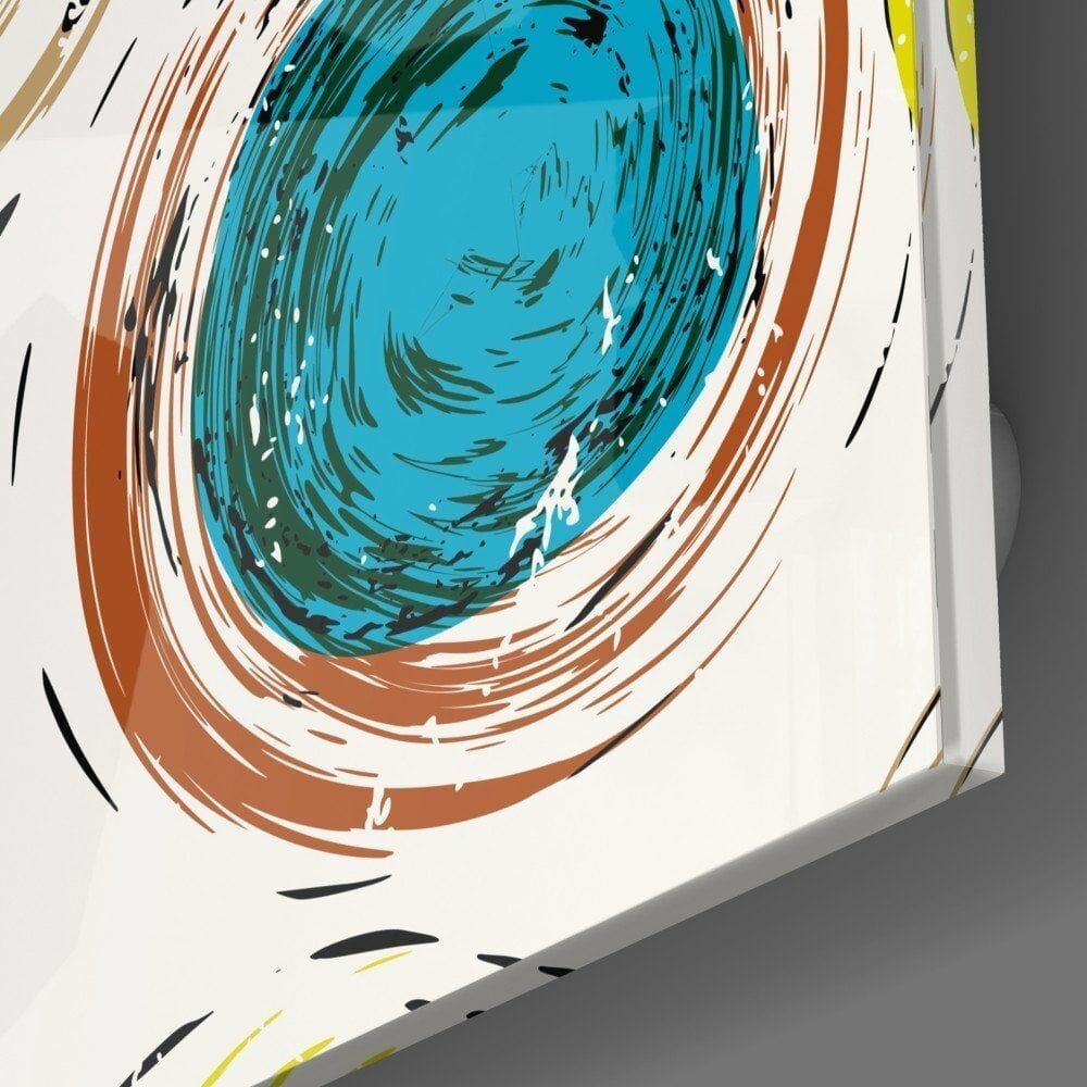 Renkli Çekirdekler Cam Tablo