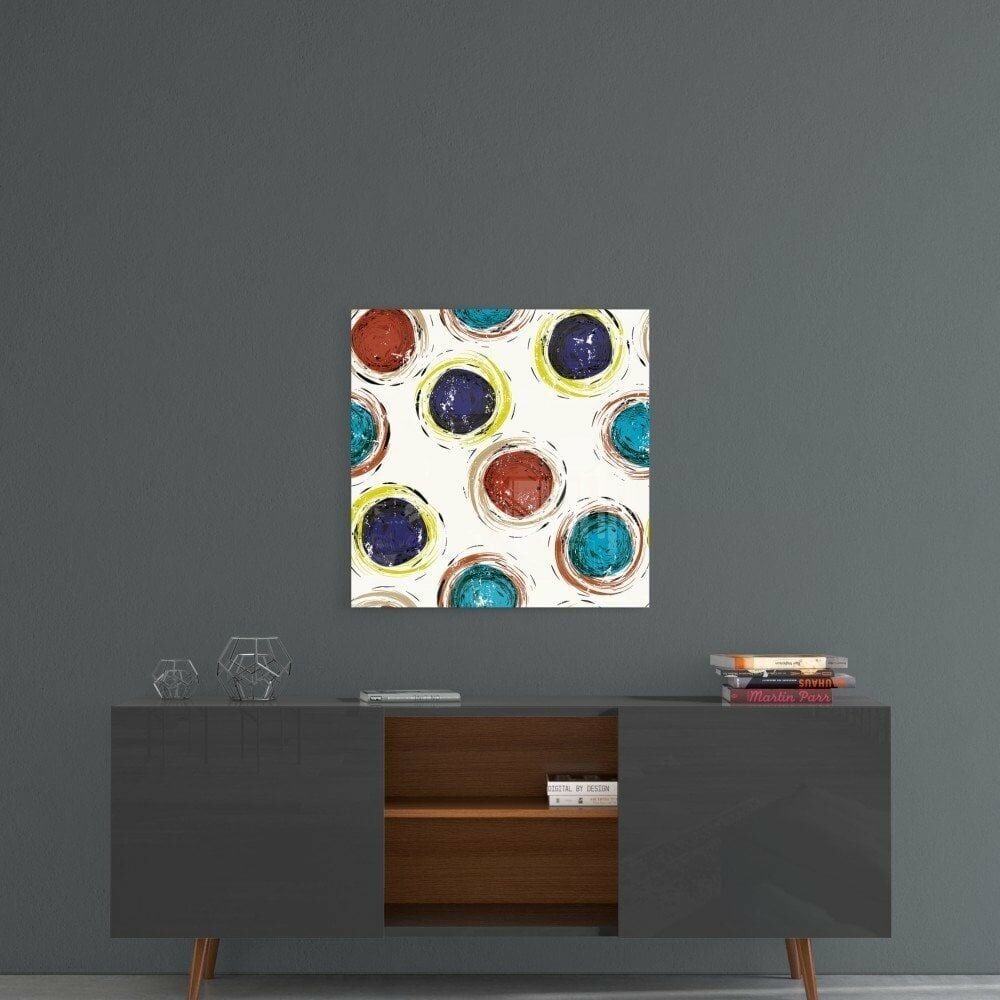 Renkli Çekirdekler Cam Tablo