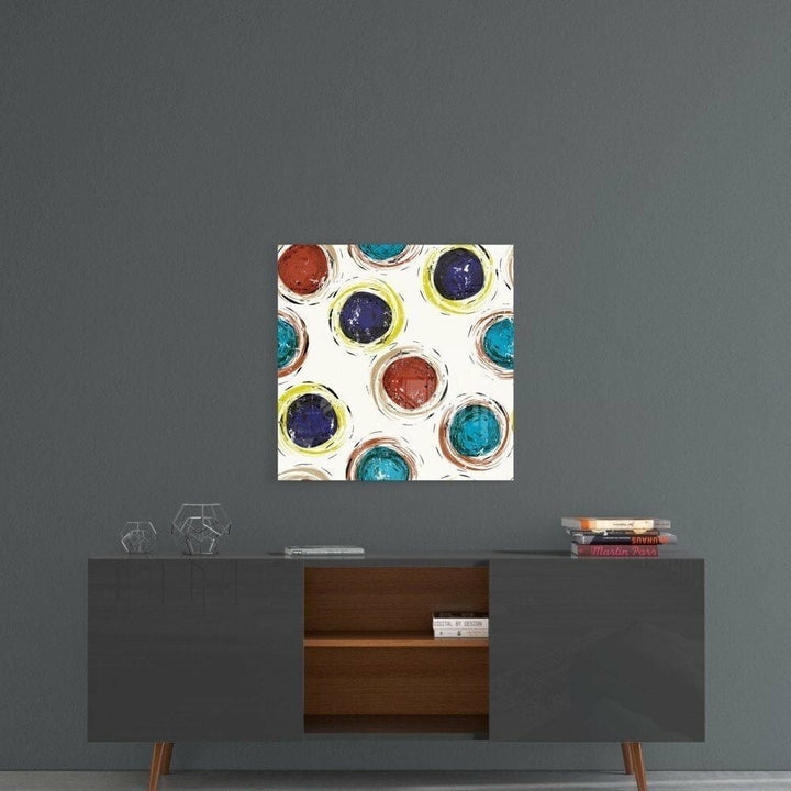 Renkli Çekirdekler Cam Tablo