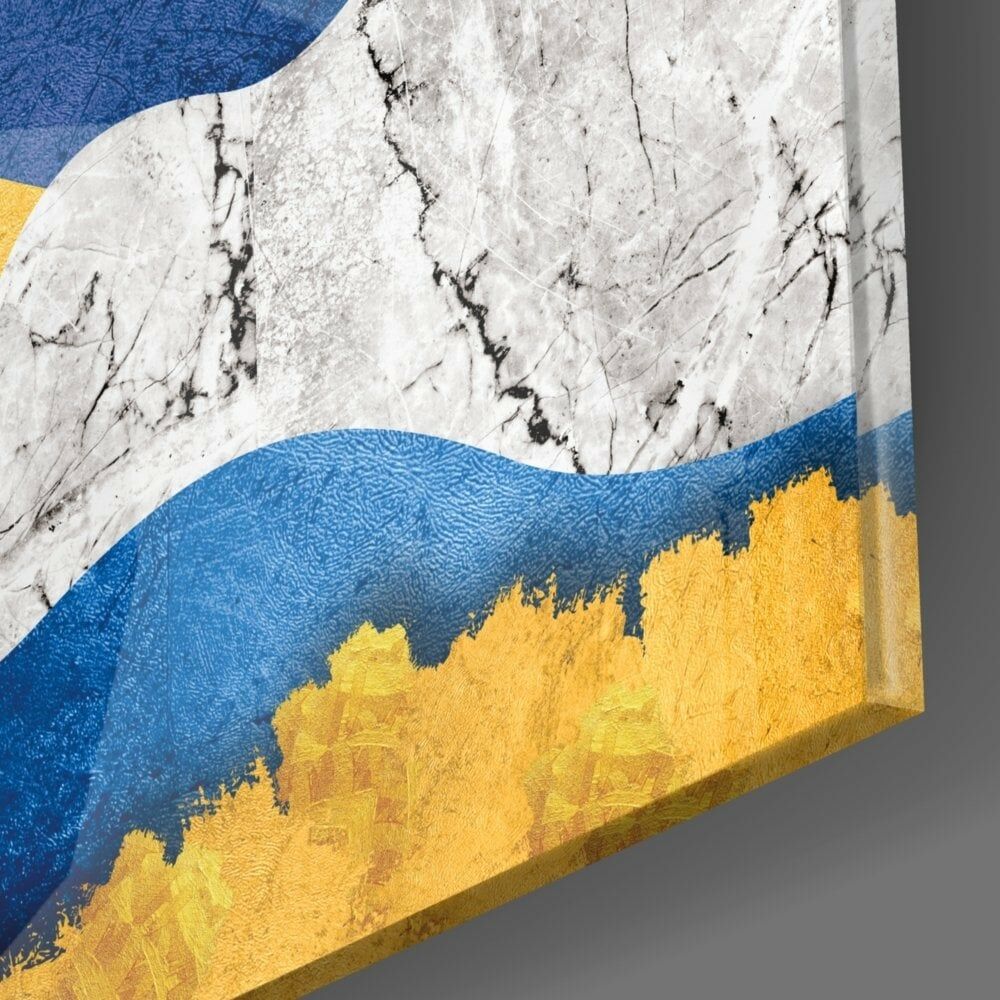 Renkli Dağlar Cam Tablo