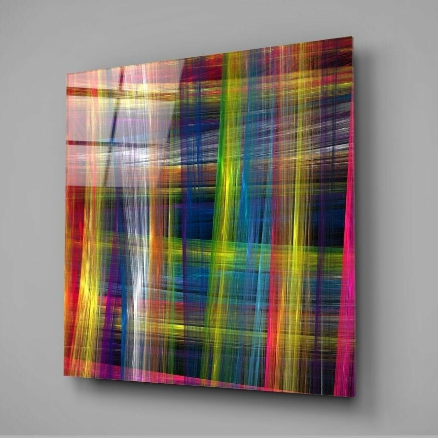 Renkli Dokunuşlar Cam Tablo