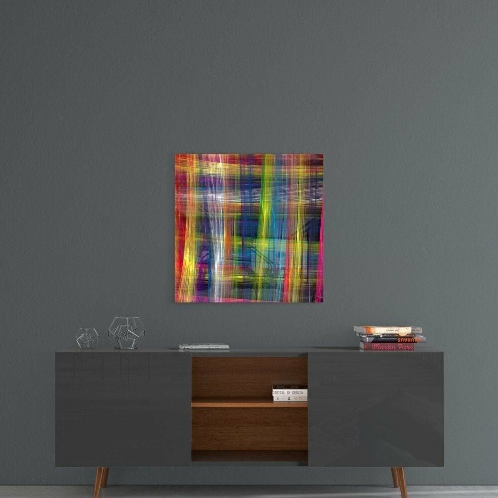 Renkli Dokunuşlar Cam Tablo