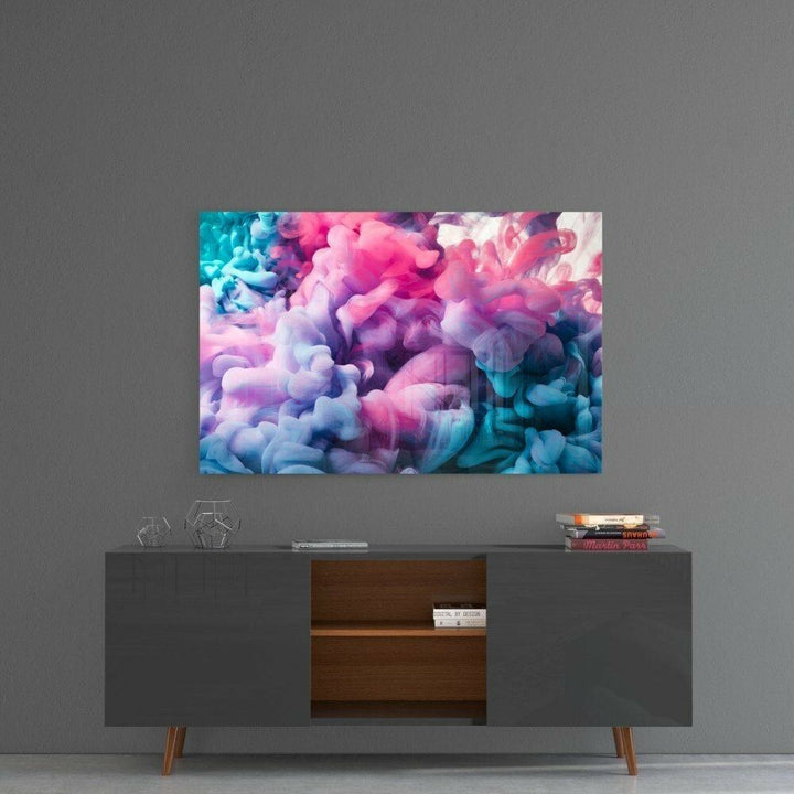 Renkli Duman Cam Tablo