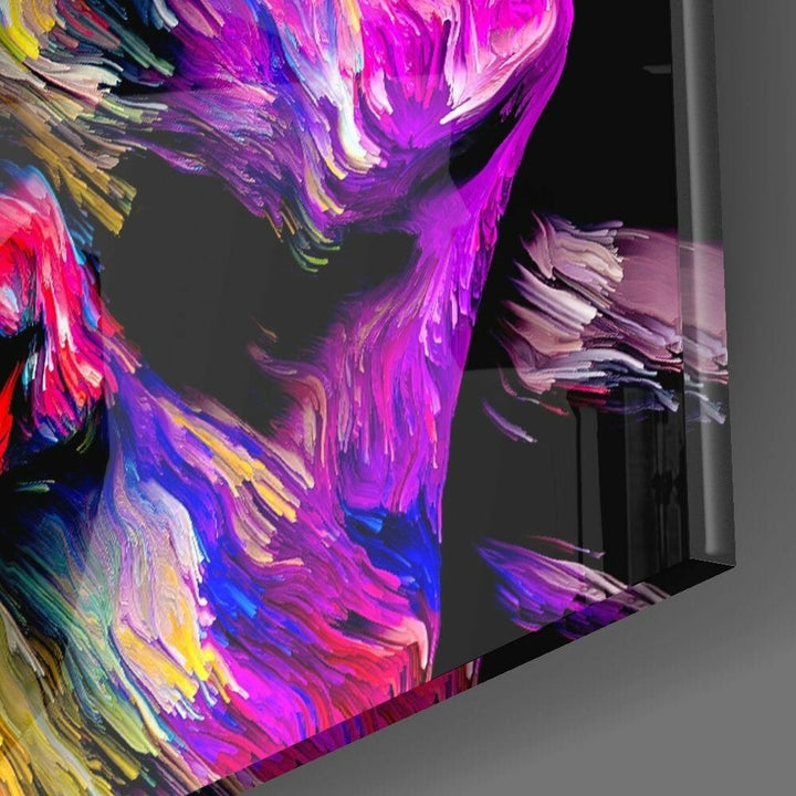 Renkli Düşünceler Cam Tablo